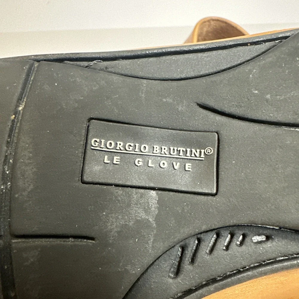 Giorgio Brutini Mens Le Glove Loafers Tan Slip-On Sz 11M Leather Comfort Casual